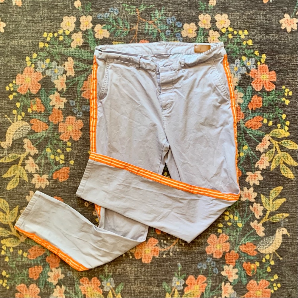 ASOS Light Blue Chinos with Orange Stripe